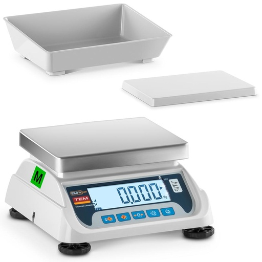 Stalo svarstyklės 2 platformos RS232 sąsaja 3 kg / 1 g LCD M LEGALIZAVIMAS