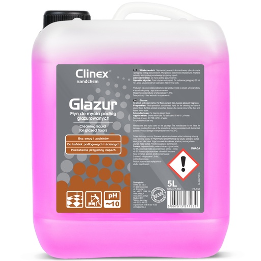CLINEX Glazur 5L tile and stone floor cleaner.
