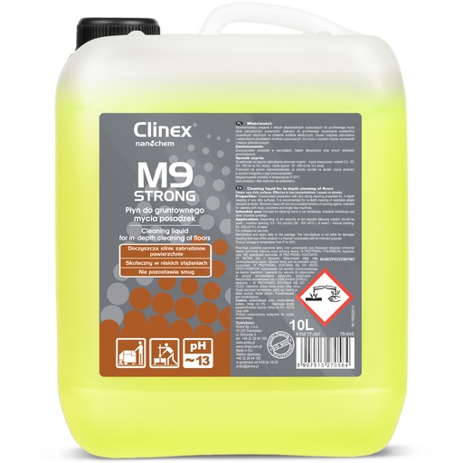 CLINEX M9 Strong floor cleaner for cleaning heavily soiled floors 10L