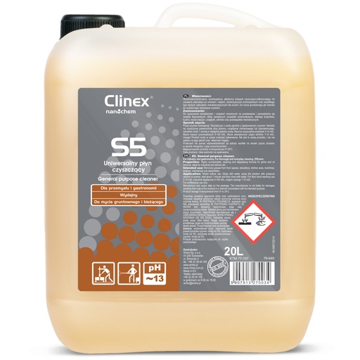 All-purpose cleaner for stubborn dirt CLINEX S5 20L