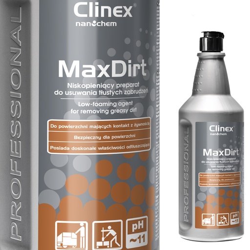 CLINEX MaxDirt koncentrēts lieljaudas tīrīšanas līdzeklis 1L