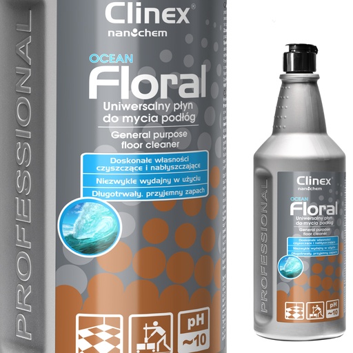 Floor cleaner streak-free shine fragrance CLINEX Floral - Ocean 1L