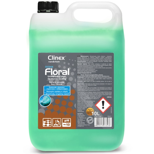 CLINEX Floral streak-free floor cleaner shine fragrance - Ocean 10L