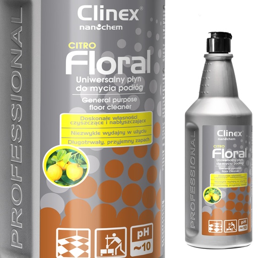 Floor cleaner streak-free shine fragrance CLINEX Floral - Citro 1L