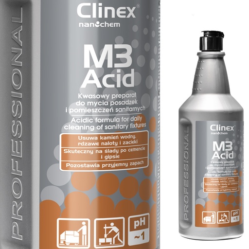 CLINEX M3 Acid Concentrate 1L bathroom cleaner for sanitary facilities