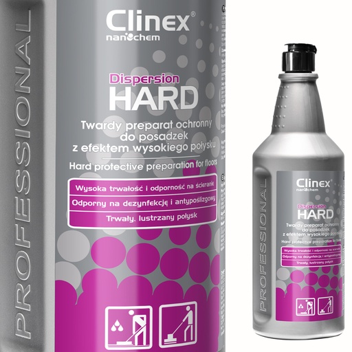 CLINEX Dispersion HARD 1L anti-slip floor shine protectant.