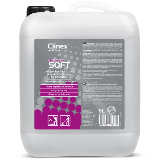 Floor polish vinyl terrazzo tiles concrete PVC CLINEX Dispersion SOFT 5L