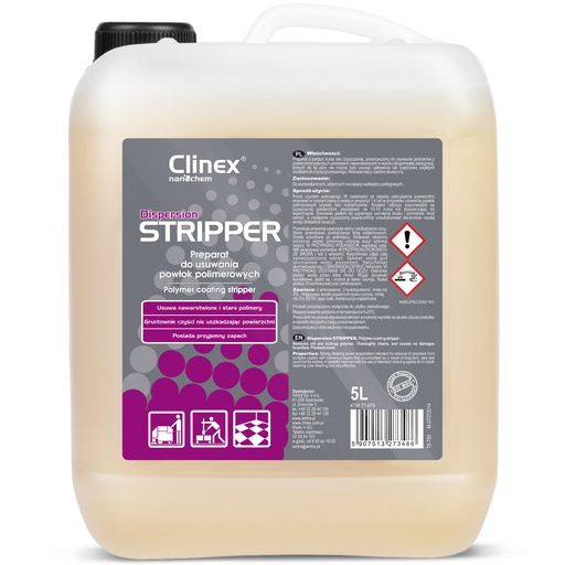 CLINEX dispersijas STRIPPER 5L augstas stiprības polimēru grīdas noņemšanas līdzeklis