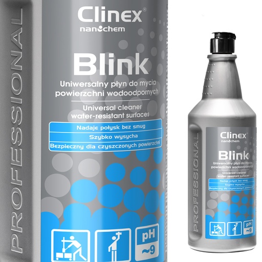 All-purpose cleaner for streak-free surface cleaning shine lemon scent CLINEX Blink 1L