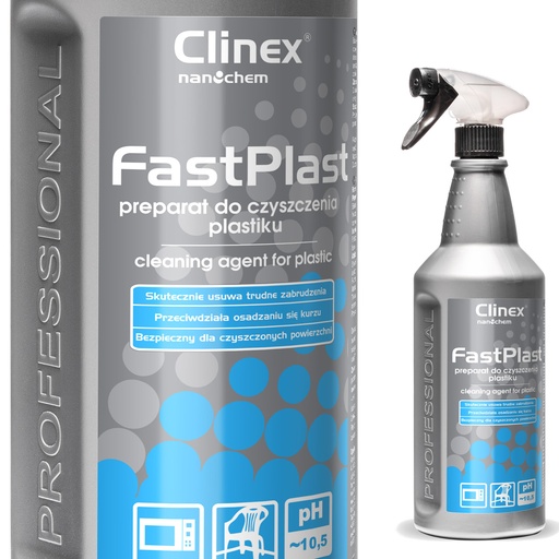 CLINEX FastPlast 1L antistatic household appliance plastic cleaner for furniture.