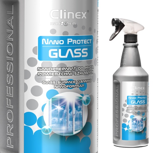 Nanopreparation for cleaning glass windows mirrors streak-free crystal shine CLINEX Nano Protect Glass 1L