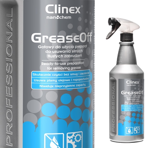 Degreaser cleaner for removing tough greasy dirt CLINEX GreaseOff 1L