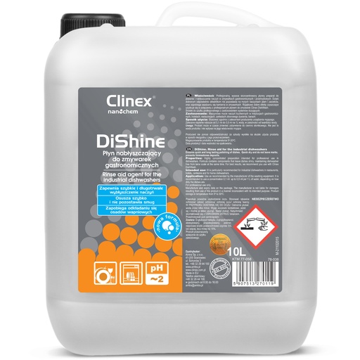 CLINEX DiShine 10L rinse aid for commercial dishwashers