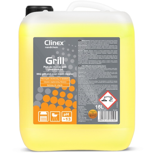 Effective cleaner for cleaning the grill spit oven smokehouse CLINEX Grill 5L