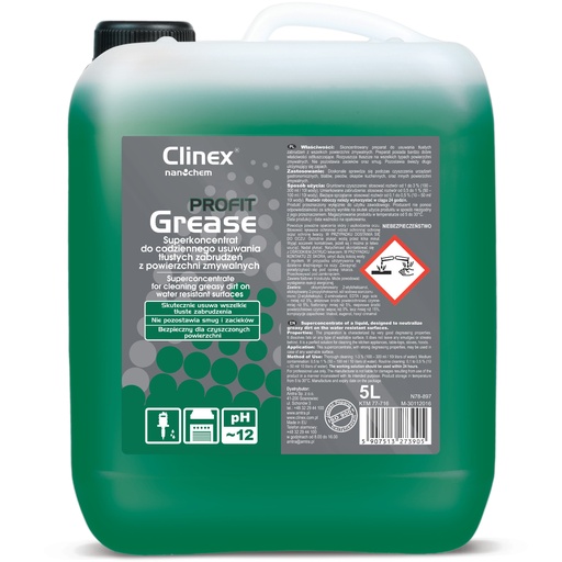 Strong concentrate for degreasing and removing greasy dirt CLINEX PROFIT Grease 5L