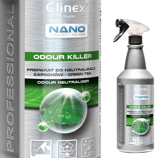CLINEX Nano Protect Silver Odour Killer Air Freshener - Green Tea 1L