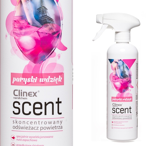 Concentrated air freshener sprayed on surfaces CLINEX Scent - Parisian Charm 500ML