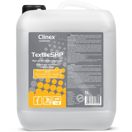 CLINEX Textile SHP 5L carpet and upholstery cleaner.
