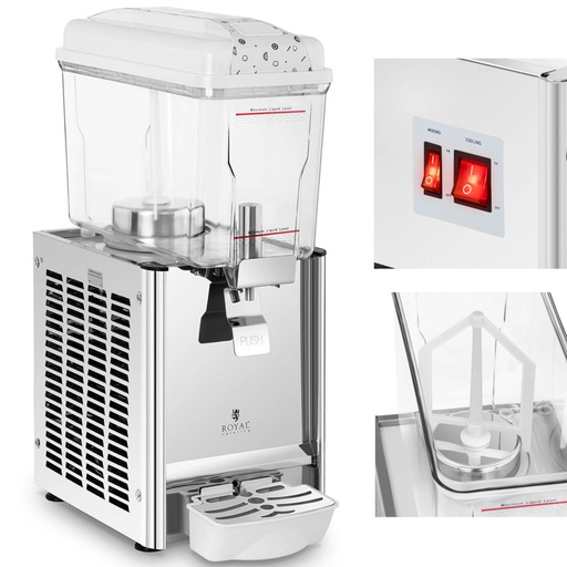 Dispenser cooling dispenser for juice drinks cocktails with stirrer 12 l