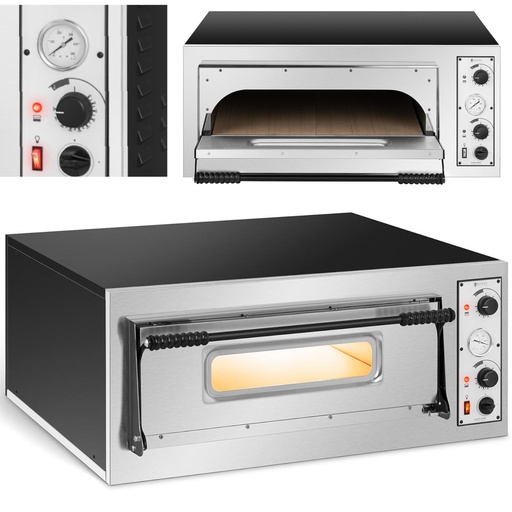 Professional electric single chamber pizza oven 4 pizzas diameter 32 cm 400 V 4700 W ITALY