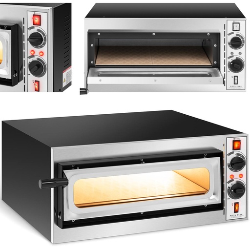 Single chamber pizza oven with glass 1 pizza diameter 32 cm 230 V 1600 W ITALY
