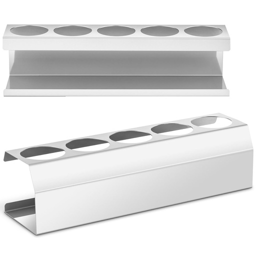 Stand display for bottles sauce dispensers stainless steel 5x 73 mm diameter