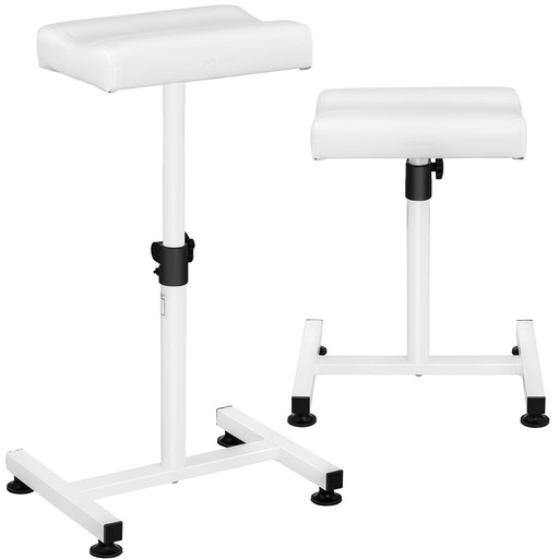 Pedicure cosmetic footstool adjustable height up to 75 cm up to 80 kg - white