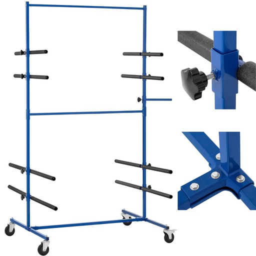Paint rack for bumpers spoilers 4-level double-sided up to 120 kg