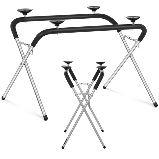 Straddle auto glass mounting stand with 4 suction cups up to 300 kg
