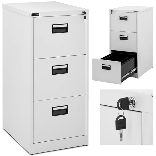 Office filing cabinet with 3 drawers metal 47 x 60 x 101.5 cm