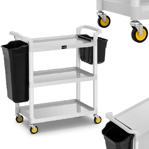 Hotel cleaning service cart 2 plastic containers up to 150 kg