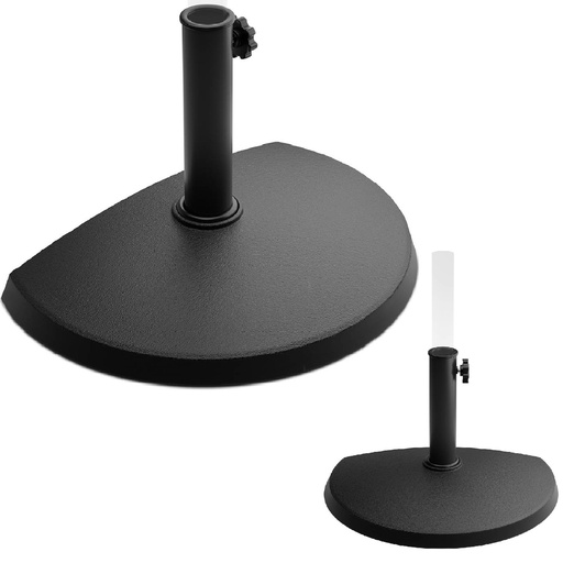 Base stand load for garden umbrella semicircular