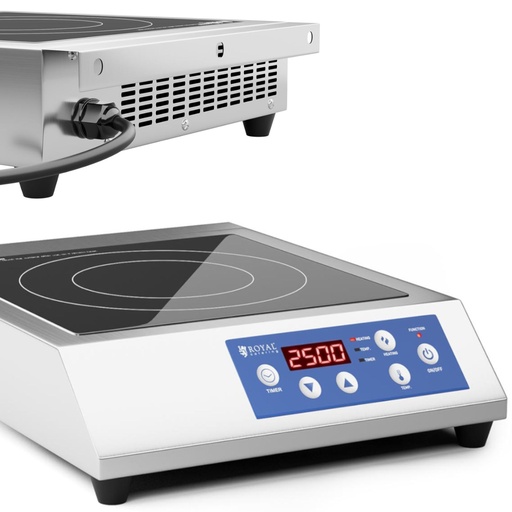 Induction cooktop adjustable 1 heating field 28 cm dia LED 3500 W.