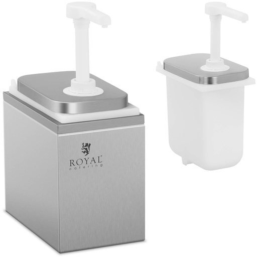 Sauce dispenser with stainless steel pump 2 l