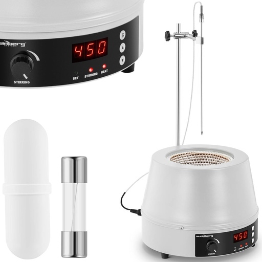 Laboratory heating mantle with magnetic stirrer + stand 1600 rpm 450deg;C