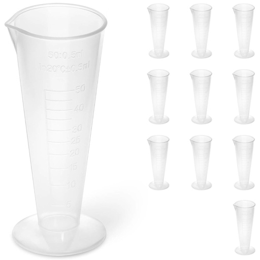Laboratory plastic beaker with a scale 50 ml - 10 pcs.