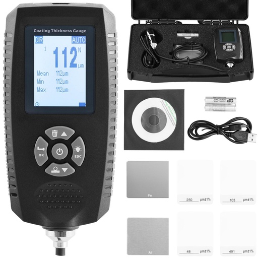 Automotive paint thickness tester meter range 0 - 500 µm USB