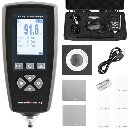 Automotive paint thickness tester meter range 0 - 2000 µm USB