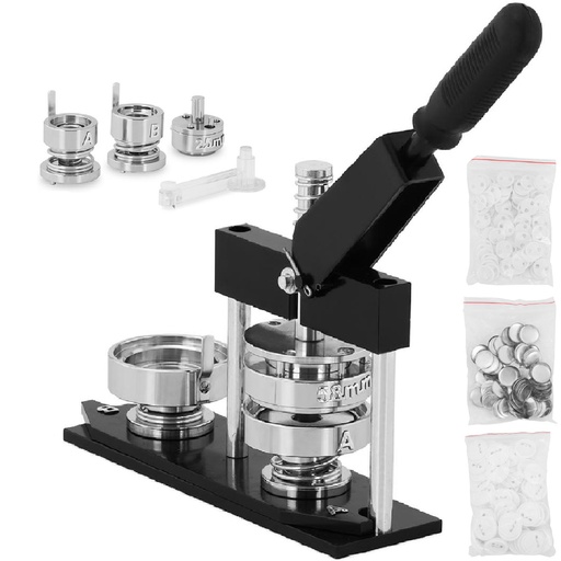 Button pin machine pin set of 200 pcs diameter 25/58 mm black