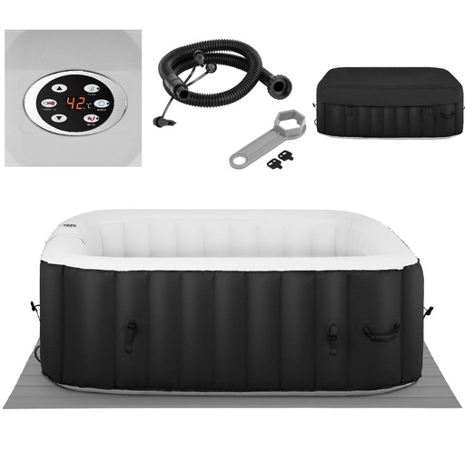 Garden inflatable Jacuzzi with massage 6 person 42C 900 l black