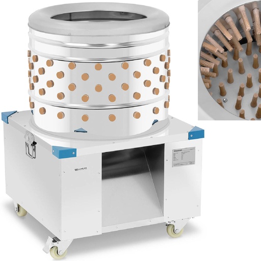 Plucking machine machine for poultry plucking peeling feathers 360 kg/h diameter 55 cm.