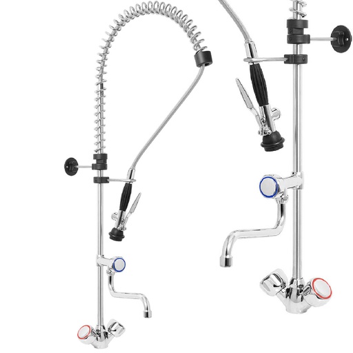 Kitchen faucet with faucet and shower shower for washing dishes 100 cm long.