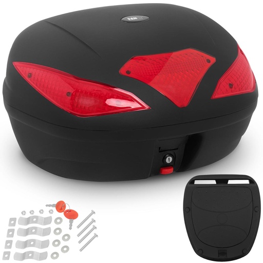 Motorcycle center trunk for 2 helmets with mounting plate 62 l