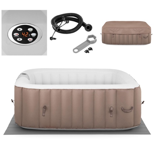 Garden inflatable Jacuzzi with massage 6 person 42C 900 l beige and white