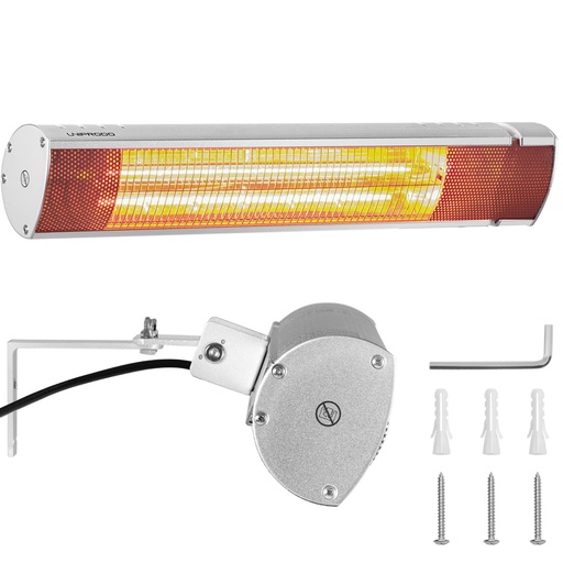 Wall mounted infrared heater lamp 2000 Watt.