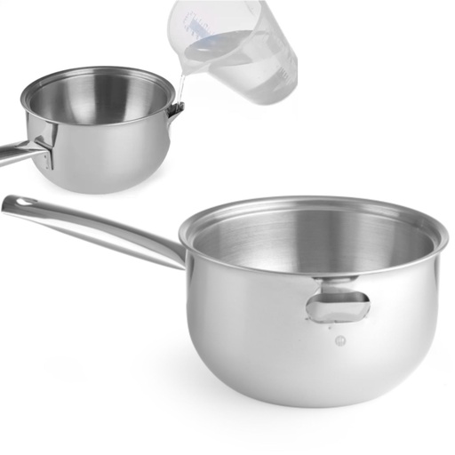 Water jacketed steel saucepan 1 l 300 x 165 x 95 mm - Hendi 833032