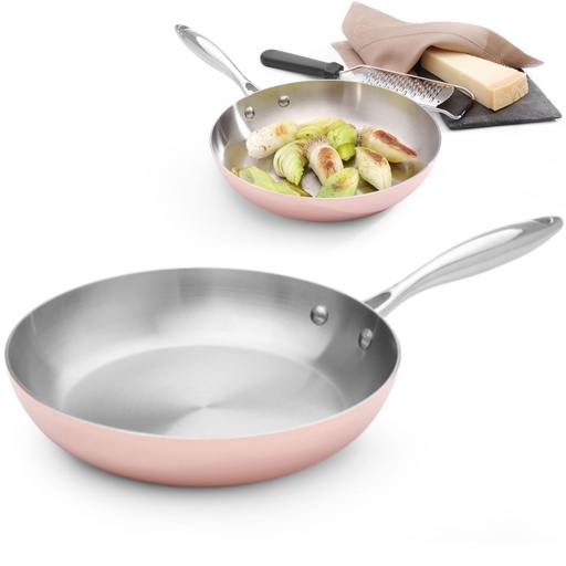Induction copper pan 240 x 50 mm - Hendi 607060
