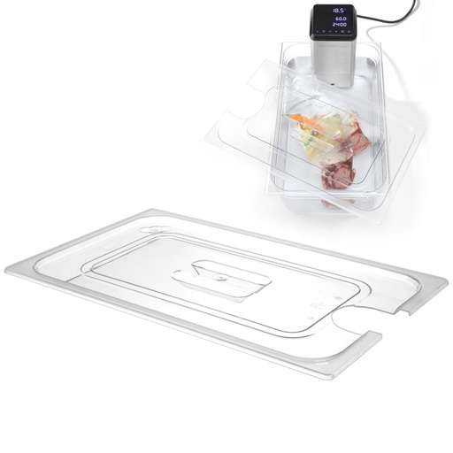 Polikarbonato dangtis su išpjova "Sous-Vide" indams GN 1/1 - "Hendi" 864203