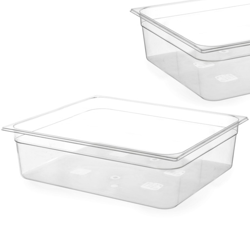 Caurspīdīgs polikarbonāta GN 2/1 H 200 mm konteiners - Hendi 861196