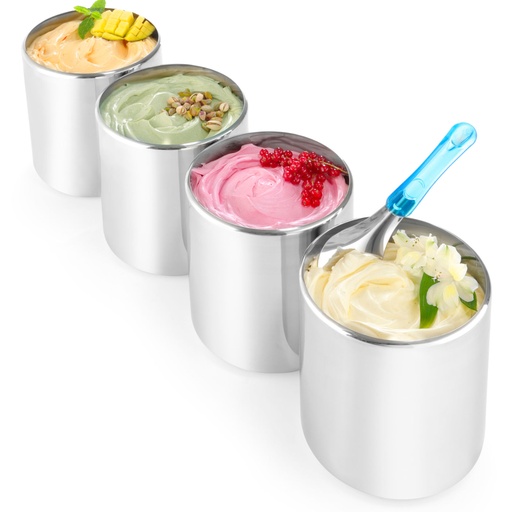 Ice cream tray round steel container 200 mm dia 6.7 l - Hendi 807002